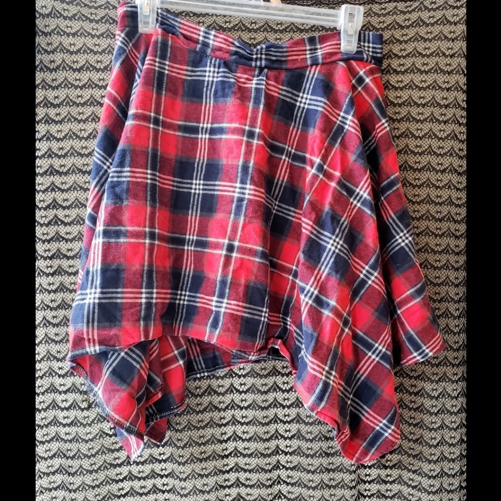 Plaid Striped Edgy Schoolgirl Skirt (Flow)